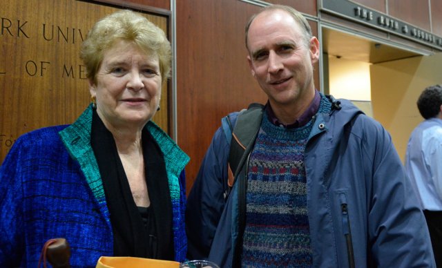 Director Martha Davis with John Humphries of  the National Religious Campaign Against Torture